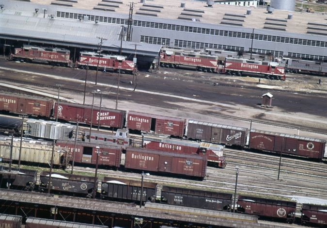 The Hobson Yard during the Burlington Northern years